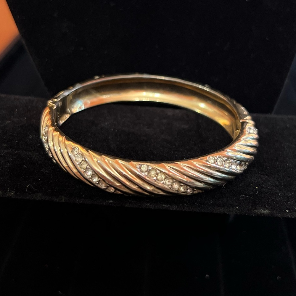 Vintage LEDO rhinestone bangle bracelet
